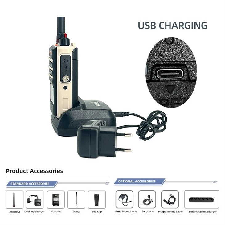 Walkie Talkie UHF VHF Portable Radio